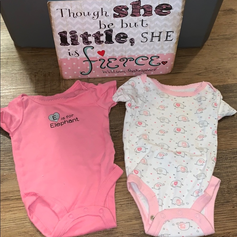 Baby Girl Elephant Onesies